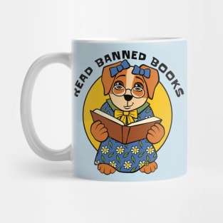 Read Banned Books Dog Mug